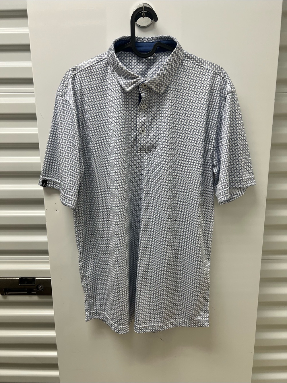 Swannies Light Blue Micro-Print Polo